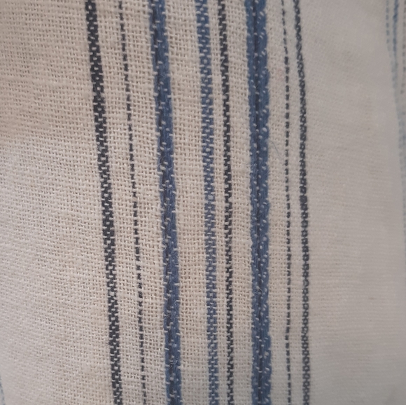 Democracy linen embroidery blouse top medium *E - Picture 6 of 6